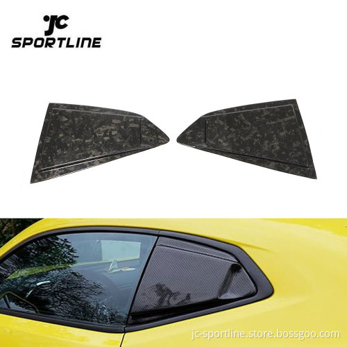 Forged Carbon Fiber Rear Window Vents Cover for Chevy Camaro 16-19